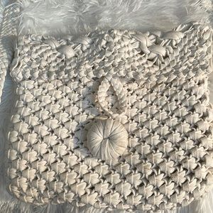 White Straw studios bag